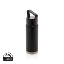 Leakproof vacuum on-the-go bottle with handle, black