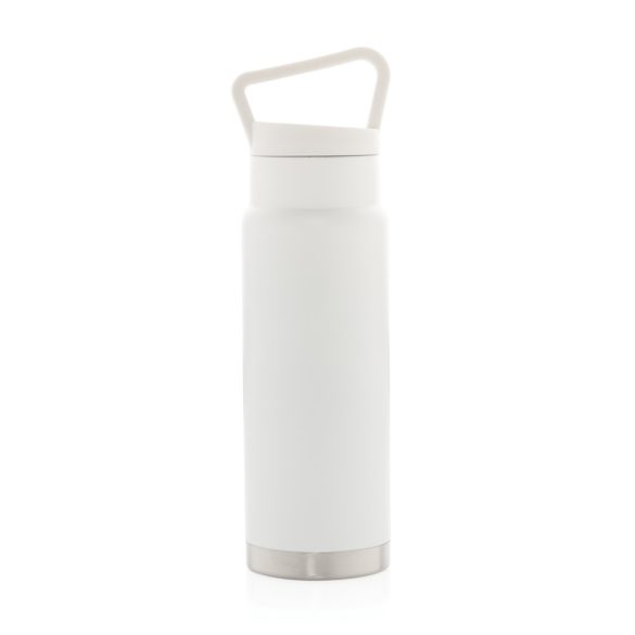 Leakproof vacuum on-the-go bottle with handle, white