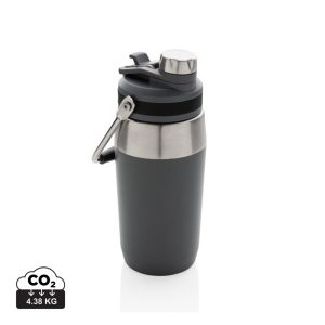 Vacuum stainless steel dual function lid bottle 500ml, anthracite