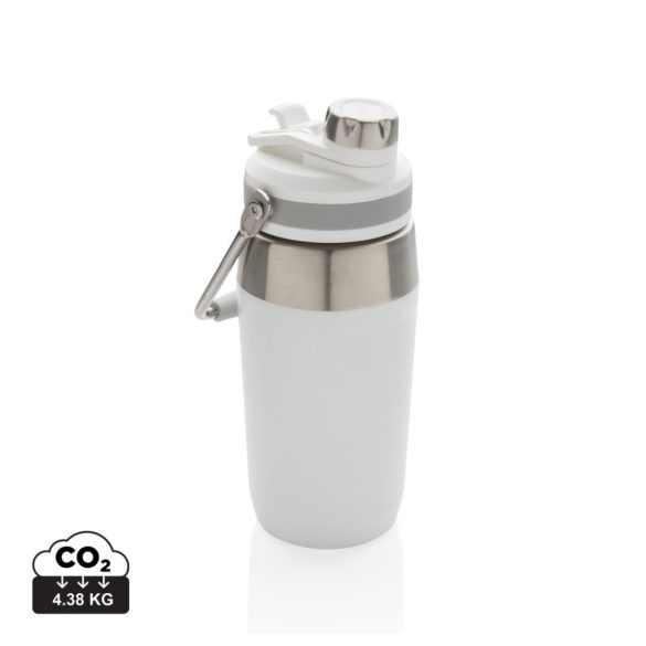 Vacuum stainless steel dual function lid bottle 500ml, white