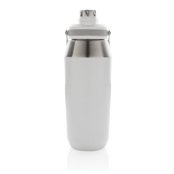 Vacuum stainless steel dual function lid bottle 1L, white