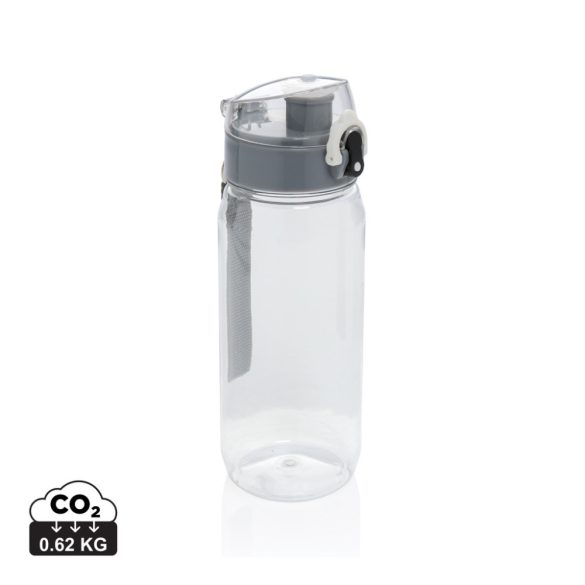 Yide RCS Recycled PET leakproof lockable waterbottle 600ml, transparent