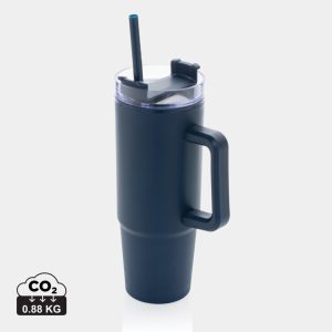 Tana RCS recyled plastic tumbler with handle 900ml, navy