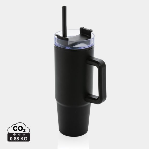 Tana RCS recyled plastic tumbler with handle 900ml, black