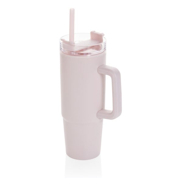 Tana RCS plastic tumbler with handle 900ml, pink