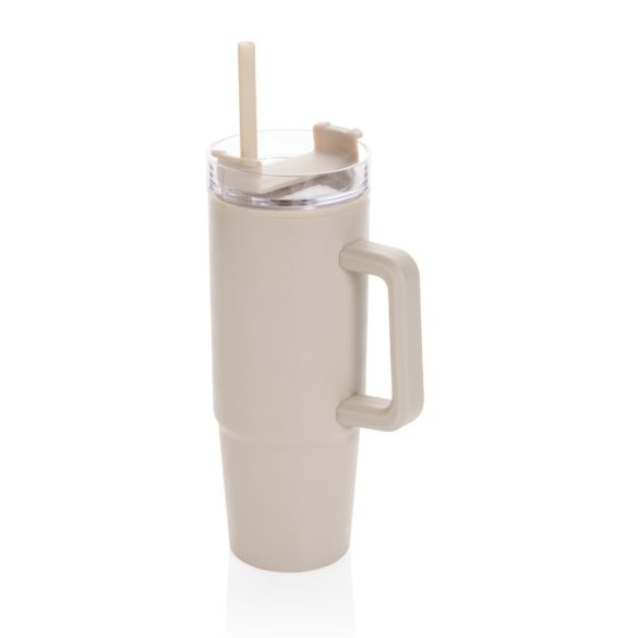 Tana RCS plastic tumbler with handle 900ml, beige