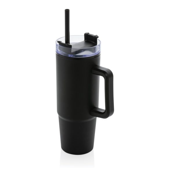 Tana RCS recyled plastic tumbler with handle 900ml, black