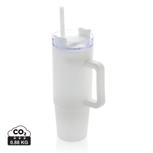 Tana RCS recyled plastic tumbler with handle 900ml, white