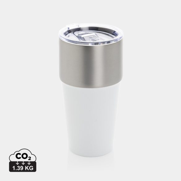 Fluid RCS certified recycled steel tumbler 500ml, white