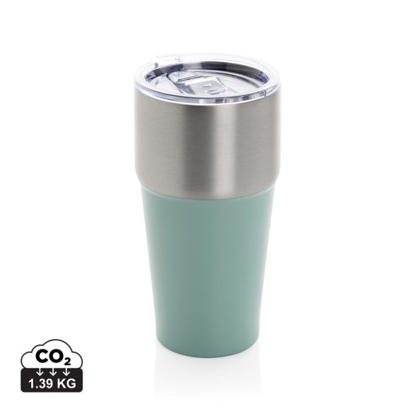 Fluid RCS certified recycled steel tumbler 500ml, green