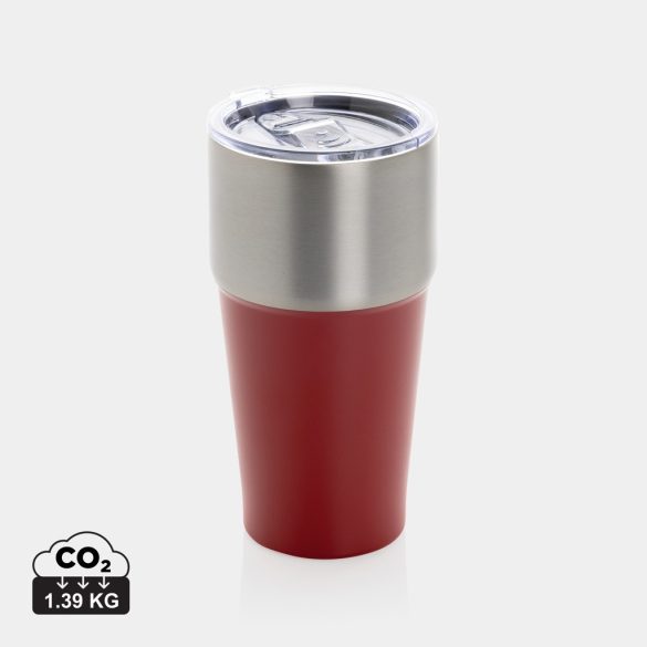 Fluid RCS certified recycled steel tumbler 500ml, red