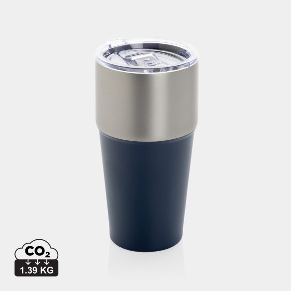 Fluid RCS certified recycled steel tumbler 500ml, navy