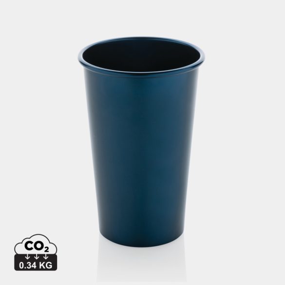 Alo RCS recycled aluminium lightweight cup 450ml, navy