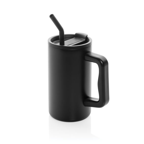 Cube RCS certified recycled steel mug 800ml, black