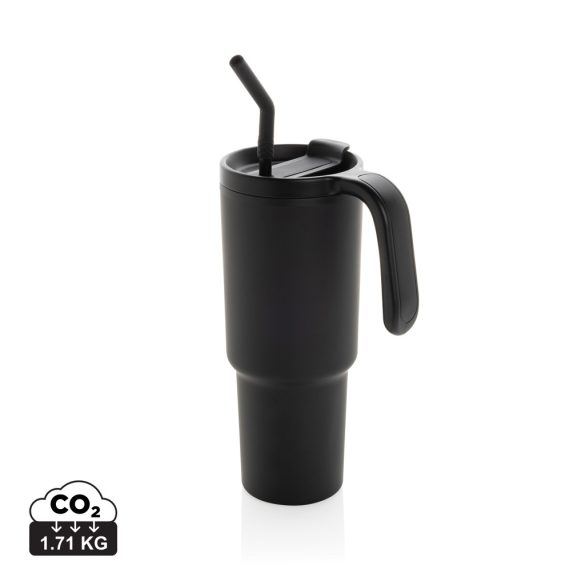 Graphic 360 RCS certified recycled steel tumbler 900ml, black