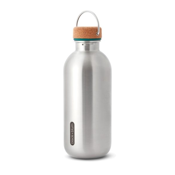 Black+Blum Steel Water Bottle 600ml, turquoise