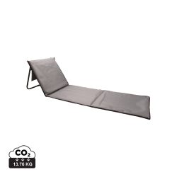 Foldable beach lounge chair, grey