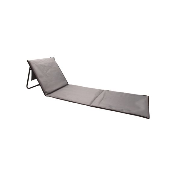 Foldable beach lounge chair, grey