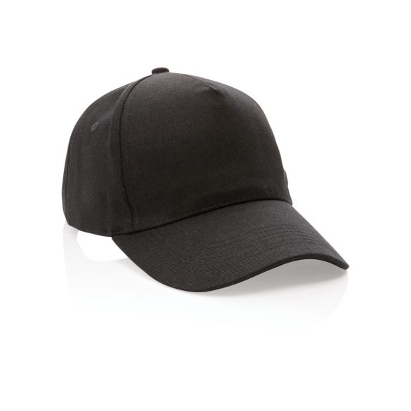 Impact 5panel 280gr Recycled cotton cap with AWARE™ tracer, black