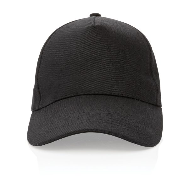 Impact 5panel 280gr Recycled cotton cap with AWARE™ tracer, black
