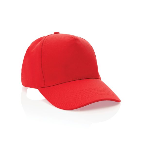 Impact 5panel 280gr Recycled cotton cap with AWARE™ tracer, red