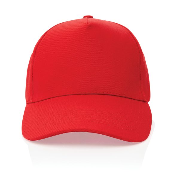 Impact 5panel 280gr Recycled cotton cap with AWARE™ tracer, red