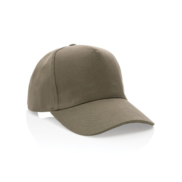 Impact 5panel 280gr Recycled cotton cap with AWARE™ tracer, green