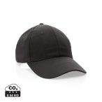   Impact 6 panel 190gr Recycled cotton cap with AWARE™ tracer, black