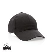   Impact 6 panel 190gr Recycled cotton cap with AWARE™ tracer, black