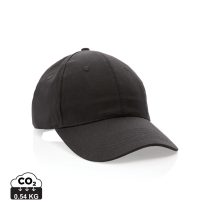   Impact 6 panel 190gr Recycled cotton cap with AWARE™ tracer, black