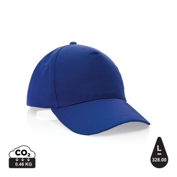 Impact 5 panel 190gr Recycled cotton cap with AWARE™ tracer,