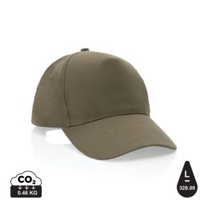 Impact 5 panel 190gr Recycled cotton cap with AWARE™ tracer,