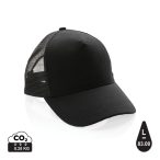   Impact AWARE™ Brushed rcotton 5 panel trucker cap 190gr, bla