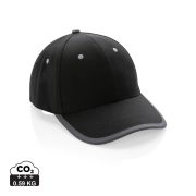   Impact AWARE™ Brushed rcotton 6 panel contrast cap 280gr, black