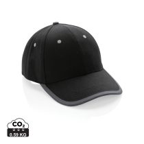   Impact AWARE™ Brushed rcotton 6 panel contrast cap 280gr, black