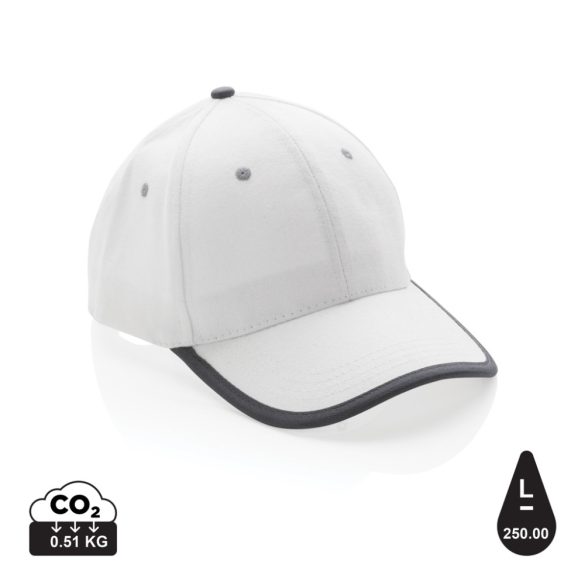 Impact AWARE™ Brushed rcotton 6 panel contrast cap 280gr, wh