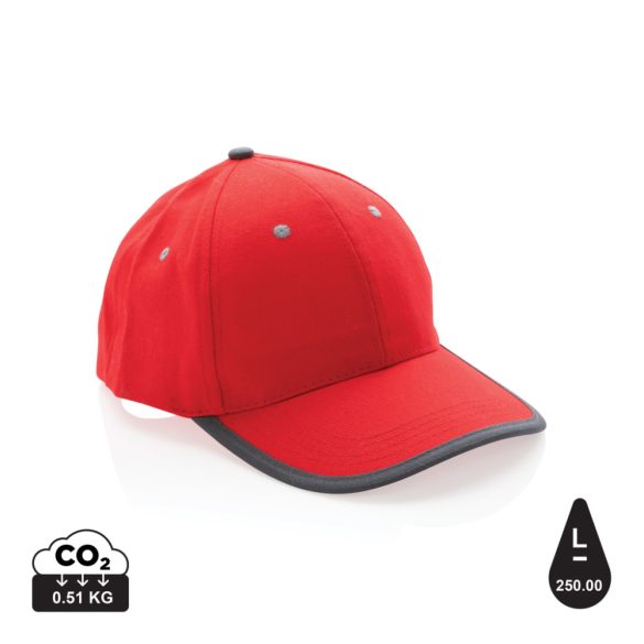 Impact AWARE™ Brushed rcotton 6 panel contrast cap 280gr, re