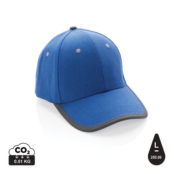 Impact AWARE™ Brushed rcotton 6 panel contrast cap 280gr, bl