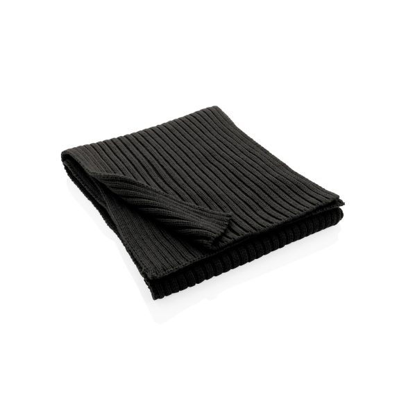 Impact AWARE™ Polylana® knitted scarf 180 x 25cm, black