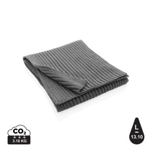 Impact AWARE™ Polylana® knitted scarf 180 x 25cm, grey