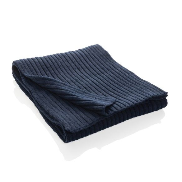 Impact AWARE™ Polylana® knitted scarf 180 x 25cm, navy