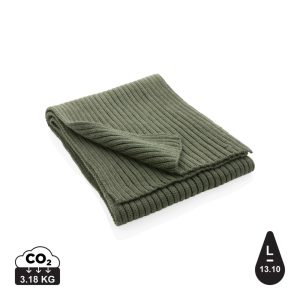 Impact AWARE™ Polylana® knitted scarf 180 x 25cm, green