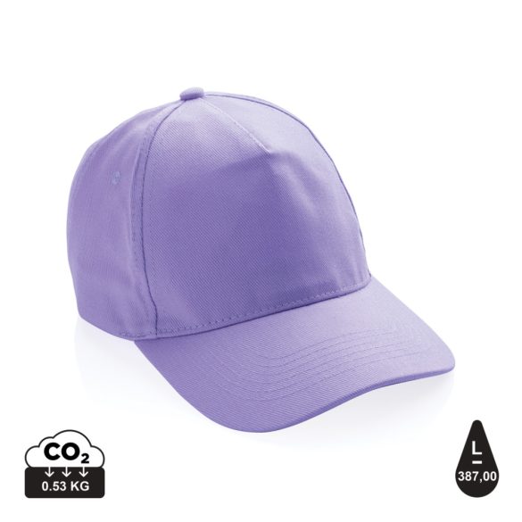 Impact 5panel 280gr Recycled cotton cap with AWARE™ tracer, lavender