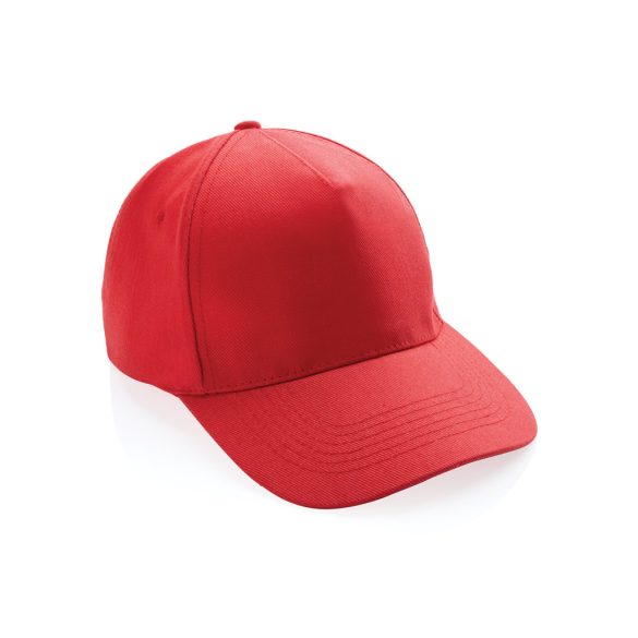 Impact 5panel 280gr Recycled cotton cap with AWARE™ tracer, luscious red