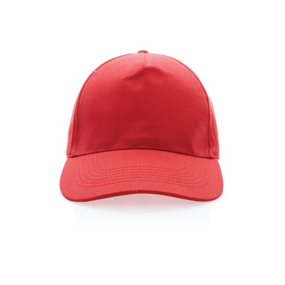 Impact 5panel 280gr Recycled cotton cap with AWARE™ tracer, red