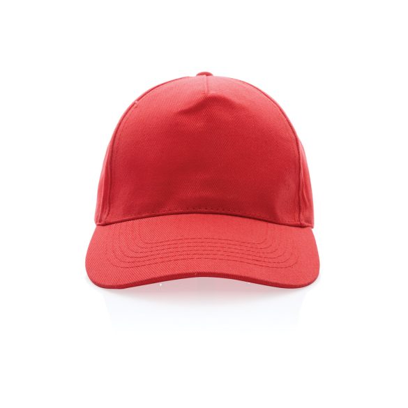 Impact 5panel 280gr Recycled cotton cap with AWARE™ tracer, luscious red