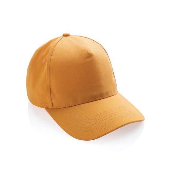 Impact 5panel 280gr Recycled cotton cap with AWARE™ tracer, sundial orange