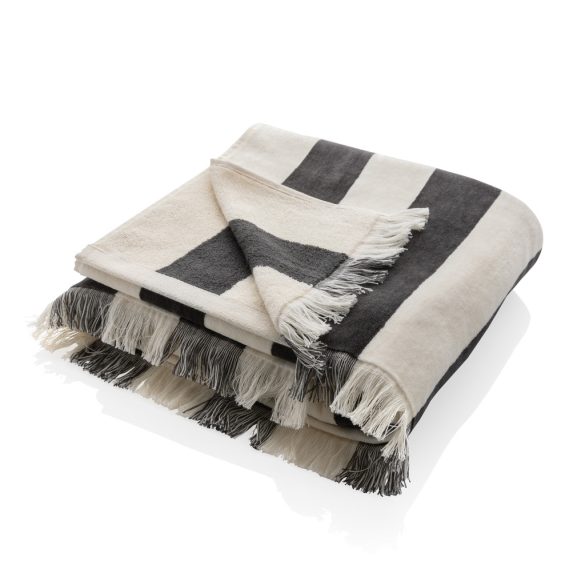Ukiyo Yukari AWARE™ XL deluxe beach towel 100x180cm, anthracite
