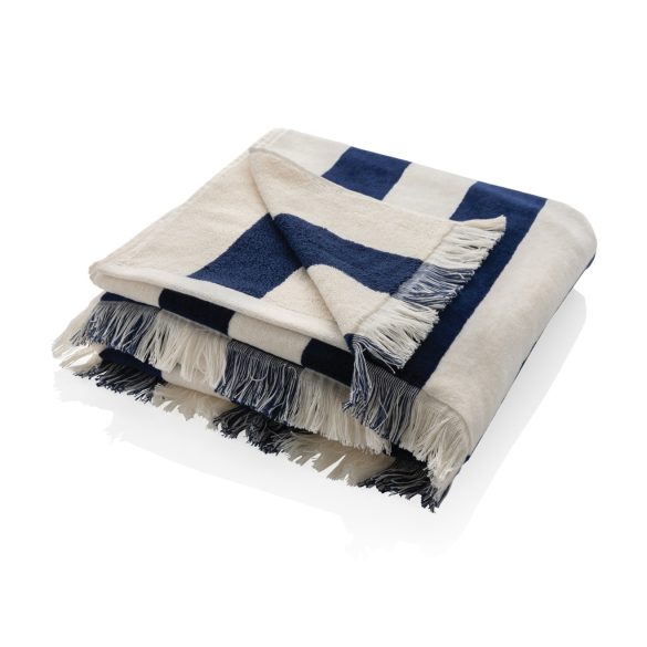 Ukiyo Yukari AWARE™ XL deluxe beach towel 100x180cm, navy