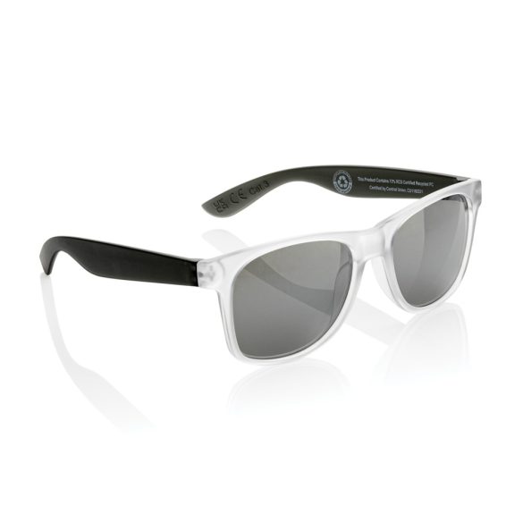 Gleam RCS recycled PC mirror lens sunglasses, black